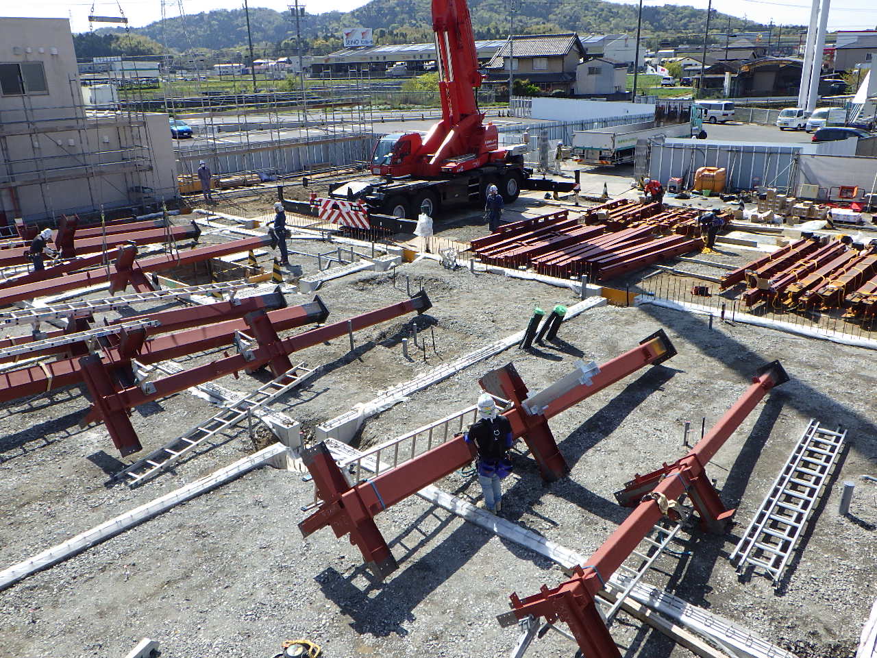 鉄骨建方を行いました。 - 堀田建設株式会社
